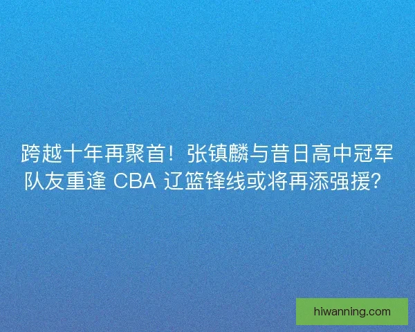 跨越十年再聚首！张镇麟与昔日高中冠军队友重逢 CBA 辽篮锋线或将再添强援？