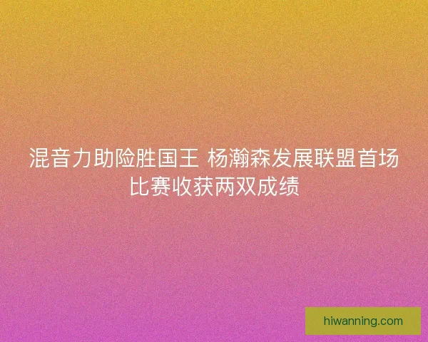 混音力助险胜国王 杨瀚森发展联盟首场比赛收获两双成绩